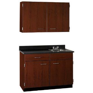 Cabinet with Right Hand Sink and Wall Cabinet 36"W : Storage Cabinets : Office Products