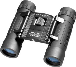 BARSKA Lucid View 10x25 Compact Binoculars (Blue Lens): Sports & Outdoors