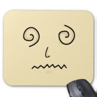 Confused face mouse pad