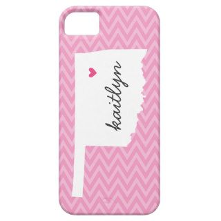 Pink Cute Oklahoma Love Chevron Monogram iPhone 5/5S Cover