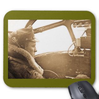 World War II B 52 Bomber Pilot in Cockpit Mouse Pad