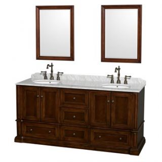 Rochester 72 Double Bathroom Vanity by Wyndham Collection   Cherry