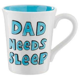 Our Name Is Mud by Lorrie Veasey "Daddy Needs Sleep" Mug, 4 1/2 Inch: Kitchen & Dining
