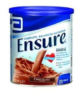 Ensure Chocolate Flavor 400g (14.10 Oz) ; Complete diet that provides the nutrients your body needs vitamins and minerals and fiber: Health & Personal Care
