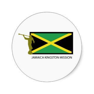JAMAICA KINGSTON MISSION LDS CTR ROUND STICKER