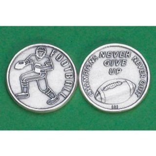 25 Football Player Never Give Up Champions Never Quit Coins: Jewelry