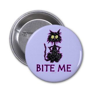 Bite Me! Cat Gift Designs Pins
