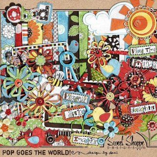Digital Scrapbooking Kit: Pop Goes The World by Dani Mogstad