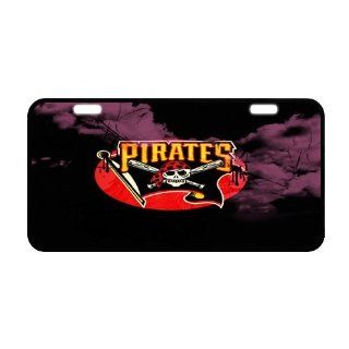 Custom Pittsburgh Pirates Logo Metal License Plate Frame for Car : Sports Fan License Plate Frames : Sports & Outdoors