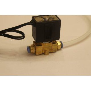1/4 Solenoid Valve 24v AC Brass Electric Air Water Gas Diesel Normally Closed NPT w/ Hose Fittings Industrial Solenoid Valves
