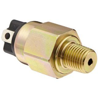 Gems Sensors 213428 OEM Subminiature Pressure Switch with Zinc Plated Steel Fitting, 100VA, 15 60 psi Pressure, 1/4" NPT Male, SPST/Normally Open Circuit Industrial Flow Switches