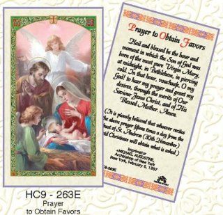Prayer to Obtain Favors. Nativity Scene Feast of St. Andrew.Laminated 2 Sided Holy Card (3 Cards per Order): Everything Else