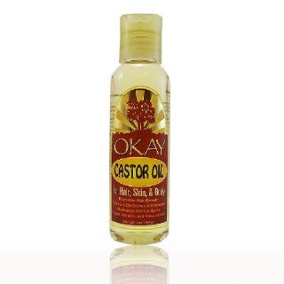 Okay Castor Oil for Hair, Skin and Body, 2 Ounce : Castor Massage Oils : Beauty
