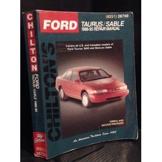 Ford Taurus and Sable, 1986 95 (Chilton's Total Car Care Repair Manual): Chilton: 9780801986871: Books