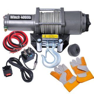 Off Road Truck SUV Jeep Trailer Corded Remote 4000 ATV Electric Recovery Winch 12 Volt: Home Improvement