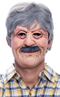 Paper Magic Funny Old Wrinkled Man Stanley Halloween Costume Mask Clothing