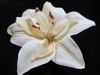 Ivory Double Lily Hair Flower Clip : Beauty