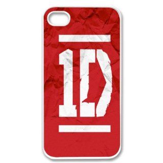 Apple iPhone 4 4G 4S Red 1D One Direction Logo Vintage Retro Print White Sides Slim Hard Case: Cell Phones & Accessories