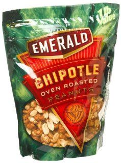 Emerald Nuts Chipotle Oven Roasted (Dry Roasted) Peanuts, 16 Ounce Packages (Pack of 9) : Grocery & Gourmet Food