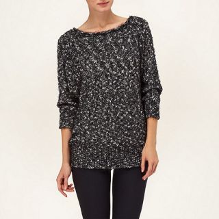 Phase Eight Black and Ivory tory texture jumper