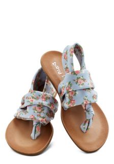 Stay in the Loop Sandal in Pastel Floral  Mod Retro Vintage Sandals