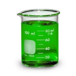 Beaker Low Form Glass Graduated 100ml Bomex: Science Lab Reusable Beakers: Industrial & Scientific
