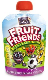 Fruit Friends Squeezable Fruit, Apple, Berry Banana, 4 Count, (Pack of 8) : Fruit Juices : Grocery & Gourmet Food