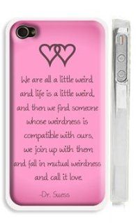 Apple ipod touch 5 5th Generation case hard cover customized personalized Dr. Seuss Weirdness / Love Quote   Pink ipod touch 5 5th Generation case Cover with Quote   "We're all a little weird. And life is weird. And when we find someone whose weir