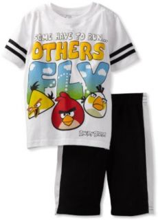 Angry Birds Boys 2 7 Others Fly Tee and Short Set, White, 3T: Clothing