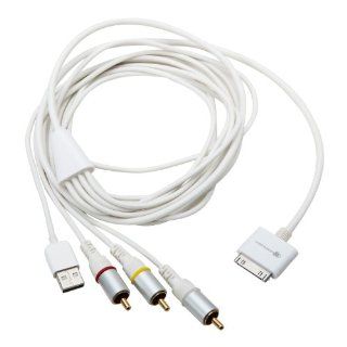 Decrescent RCA Composite AV TV Out Cable for iPod, iPhone and iPad (Latest Firmware): Computers & Accessories