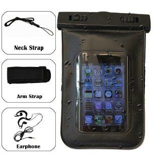 QQ Tech Audio Waterproof Case Bag for iPhone with Built in Headphone Adapter, Waterproof Earphones, Removable Strap Armband for iPhone 3, iPhone 4, iPhone 4S, iPhone 5, iPod Touch, Nokia Lumia 900, Nokia Lumia 800, Sumsang Galaxy, and other Android Smartp