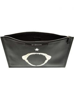 Givenchy Shark’s Mouth Leather Clutch