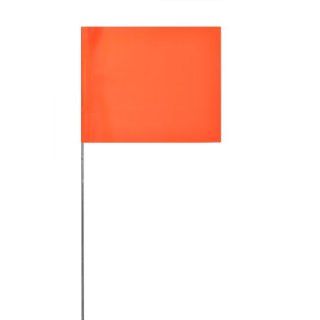 Presco 4518 Safety Flag, 5" Overall Length, 4" Overall Width, Orange (Pack of 1000) Science Lab Safety Flags