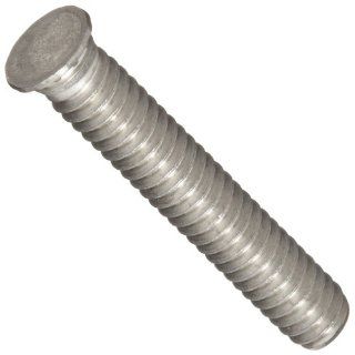 Press In Captive Stud, 303 Stainless Steel, 1/4" 20 Threads, 1 1/2" Overall Length, Pack Of 25: Industrial & Scientific