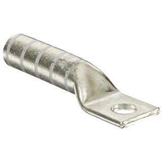 Panduit LCB300 12 X Code Conductor Lug, One Hole, Long Barrel, 300kcmil Copper Conductor Size, 1/2" Stud Hole Size, White Color Code, 2 5/16" Wire Strip Length, 0.16" Tongue Thickness, 1.19" Tongue Width, 2.24" Neck Length, 4.06&qu