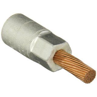 Panduit BPC600 6 Code Conductor Bi Metallic Pin Connector, Aluminum, 600 kcmil Aluminum Conductor Size, 350 kcmil Copper Pigtail Size, Red Color Code, 1 15/16" Wire Strip Length, 1.88" Pigtail Length, 4.77" Overall Length: Butt Terminals: In