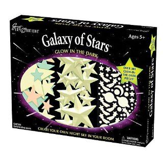 Over 60 Glow In The Dark Shapes And 200+ Glow In The Dark Adhesives To Create Your Own Glow In The Dark Galaxy   University Games Great Explorations Galaxy of Stars Glow in the Dark Wall Decoration Kit: Toys & Games