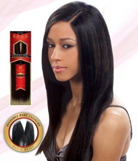 SAGA 100% REMY HUMAN HAIR INVISIBLE PART CLOSURE 10"   1 JET BLACK : Hair Replacement Wigs : Beauty