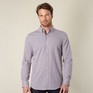 Jeff Banks Designer purple mini gingham checked shirt