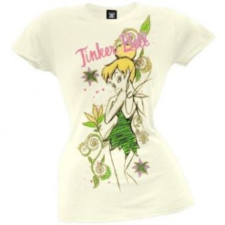 Tinkerbell   Pastel Sketch Juniors T Shirt: Clothing