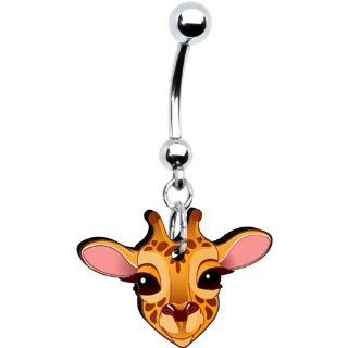Adorable Giraffe Belly Ring: Body Piercing Rings: Jewelry