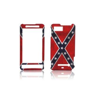 CONFEDERATE REBEL FLAG MOTOROLA DROID X X2 RUBBERIZED HARD PHONE COVER CASE SNAP ON   PERFECT FIT: Cell Phones & Accessories
