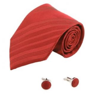 8150 Red Striped Silk Ties Cufflinks Best Perfect Present Box Set By Y&G at  Mens Clothing store