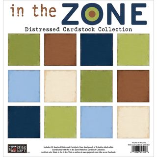 In The Zone Cardstock Collection Pack 12"X12" Distressed Paper Loft 12 x 12 Scrapbooking Kits