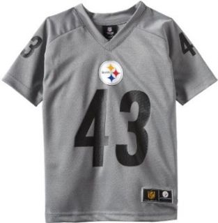 NFL Pittsburgh Steelers Troy Polamalu 8 20 Youth Charcoal Player Replica Jersey, Grey, Small : Sports Fan T Shirts : Clothing