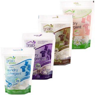 Grab Green 3 in 1 Laundry Detergent, Lavender with Vanilla, 24 Loads: Health & Personal Care