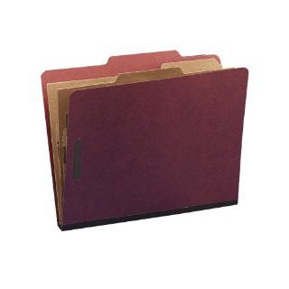 New S J Paper S60447   Pressboard Classification Folder with Pockets, Letter, Six Section, Red, 15/Box   SJPS60447 : Top Tab Classification Folders : Office Products
