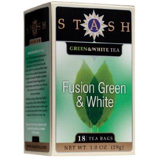 Stash Tea Fusion Green & White Tea, 18 Count Tea Bags in Foil (Pack of 6) : Stash Premium Green And White Tea : Grocery & Gourmet Food