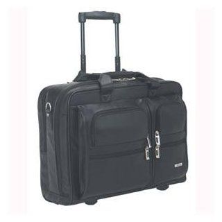 NEW 15.4" Leather Rolling Case Blk (Bags & Carry Cases): Computers & Accessories