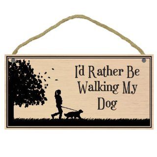 Imagine This "Rather Be Walking My Dog" Wood Sign for Pets : Pet Memorial Products : Pet Supplies